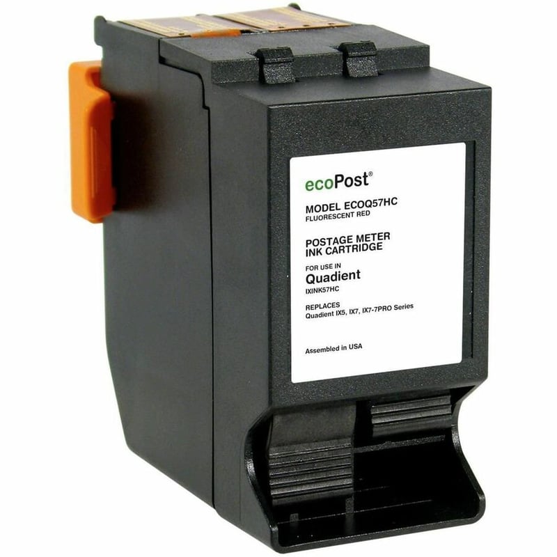 ecoPost Remanufactured Postage Meter Red Ink Cartridge for Quadient (NeoPost) IXINK57HC - Thumbnail 2