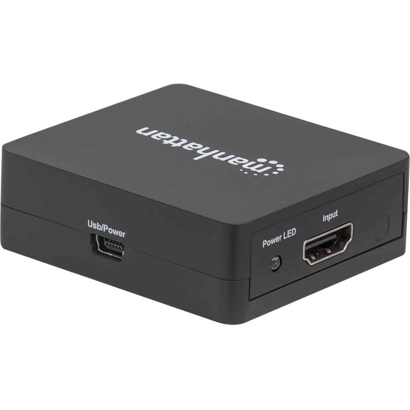 HDMI Splitter 2-Port , 1080p, Black, Displays output from x1 HDMI source to x2 HD displays (same output to both displays), USB-A Powered (cable included, 0.7m), Three Year Warranty - Thumbnail 1