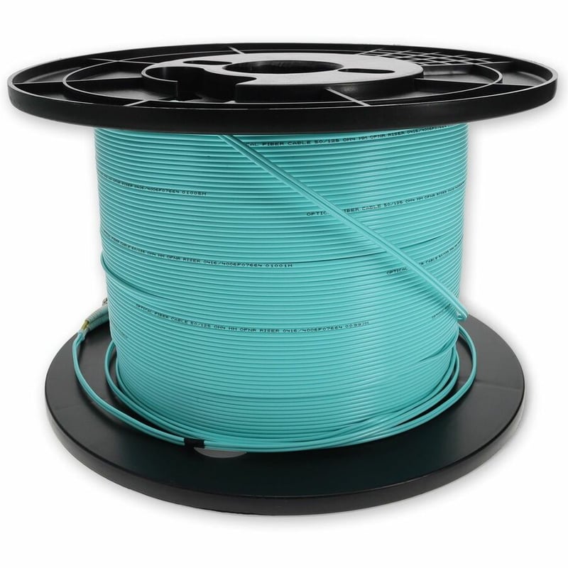 AddOn 79m LC to LC Aqua OM4 Duplex OFNR (Riser-Rated) Fiber Patch Cable - Thumbnail 3