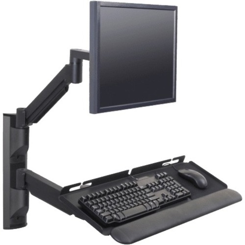 Innovative 8326 Wall Mount Track for CPU, Keyboard, Flat Panel Display - Black - Thumbnail 1