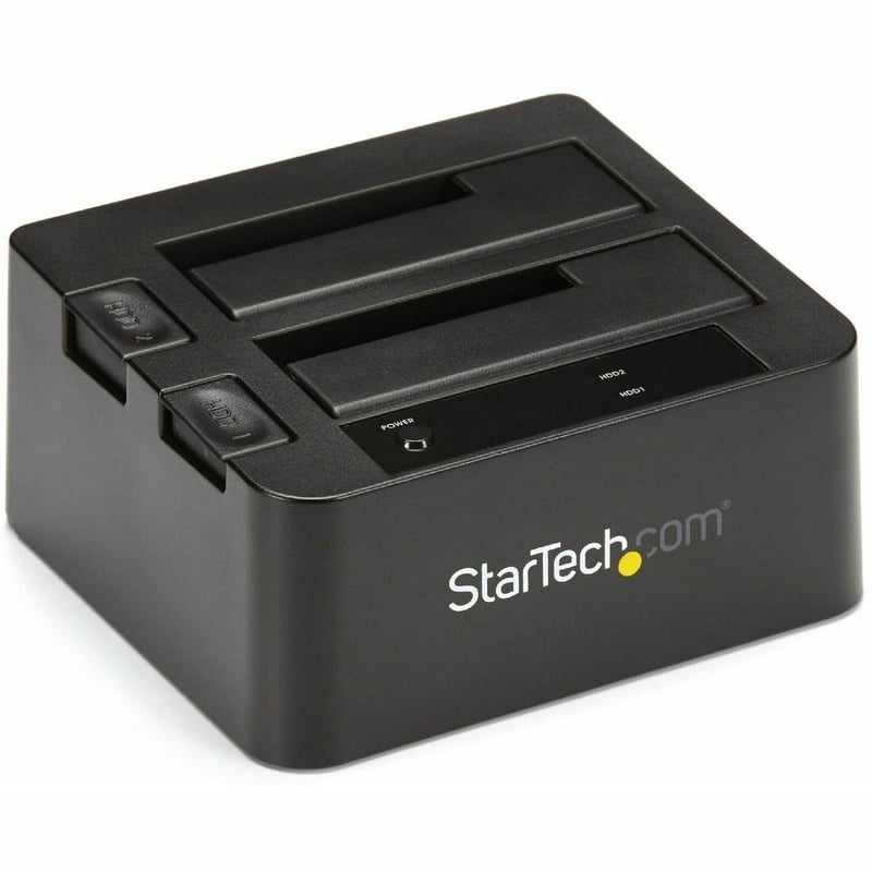 StarTech.com Dual-Bay USB 3.1 to SATA Hard Drive Docking Station, 2.5/3.5" SATA I/II/III, SSD/HDD Dock, USB Hard Drive Bay, Top-Loading - Thumbnail 1