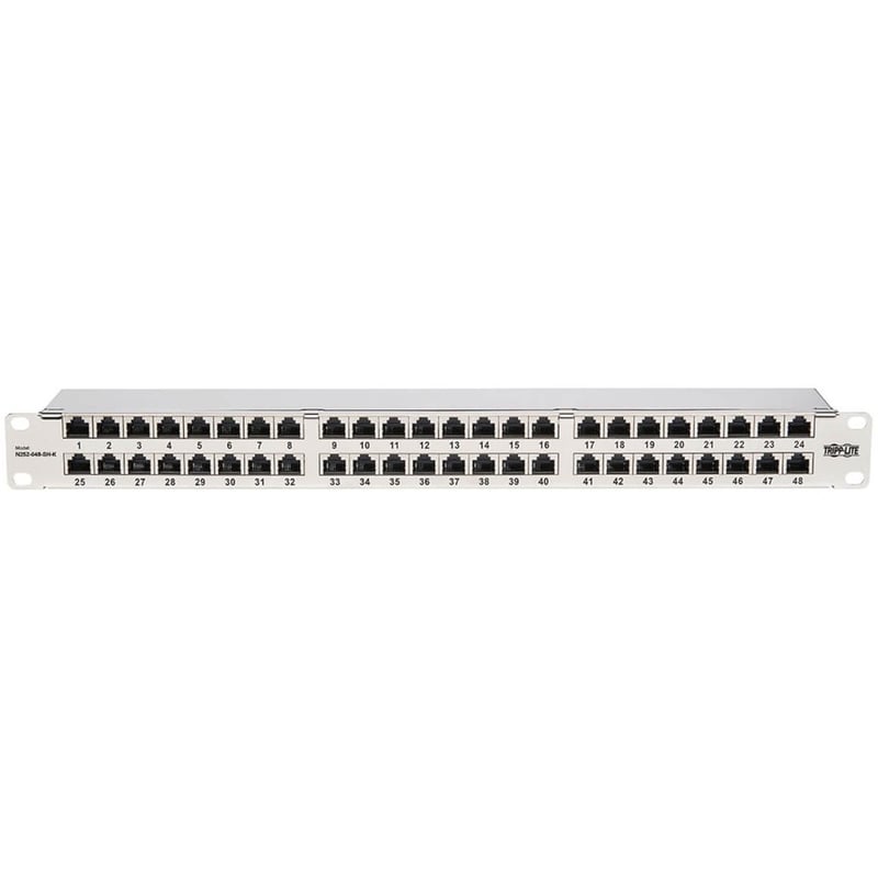 Tripp Lite by Eaton Cat5e/Cat6 48-Port Patch Panel - Shielded Krone IDC 568A/B RJ45 Ethernet 1U Rack-Mount TAA - Thumbnail 3