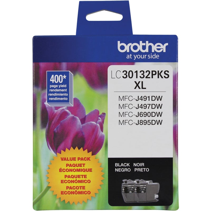 Brother LC30132PKS Original High Yield Inkjet Ink Cartridge - Black - 2 / Pack - Thumbnail 4