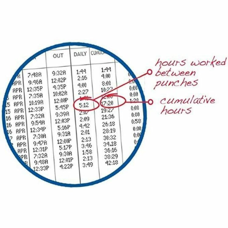 Pyramid Time Systems Model 3800 Auto Totaling Time Clock - Electronic Time Punch Clock for Small Business Bundle - Thumbnail 5