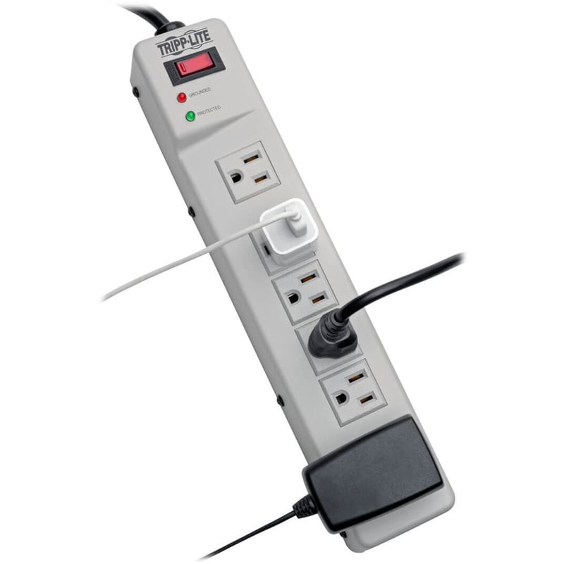Tripp Lite by Eaton Protect It! Surge Protector with 6 Right-Angle Outlets 6 ft. (1.83 m) Cord 1340 Joules Diagnostic LEDs Metal Case - Thumbnail 4