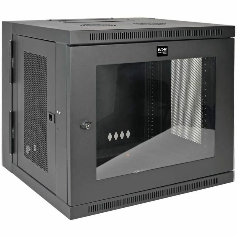 Tripp Lite by Eaton SmartRack 10U Low-Profile Switch-Depth Wall-Mount Small Rack Enclosure Clear Acrylic Window Hinged Back - Thumbnail 1