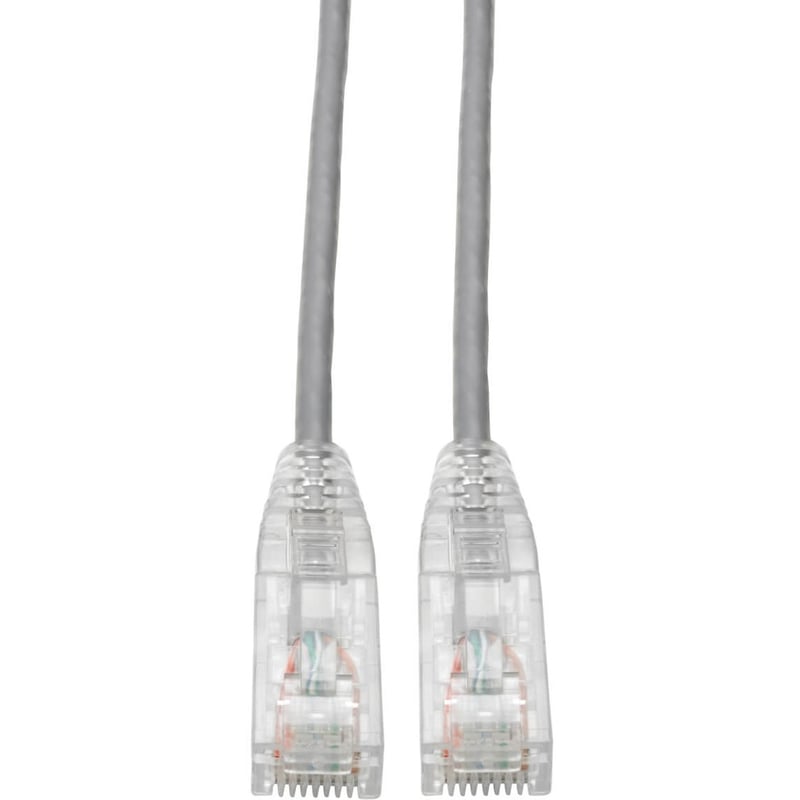 Eaton Tripp Lite Series Cat6 Gigabit Snagless Slim UTP Ethernet Cable (RJ45 M/M), PoE, Gray, 10 ft. (3.05 m) - Thumbnail 1