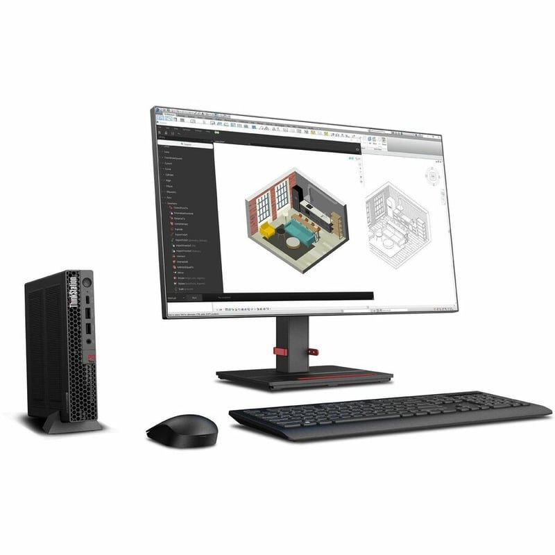 Lenovo ThinkStation P3 30H00012US Workstation - 1 x Intel Core i5 13th Gen i5-13500T - 16 GB - 512 GB SSD - Tiny - Black