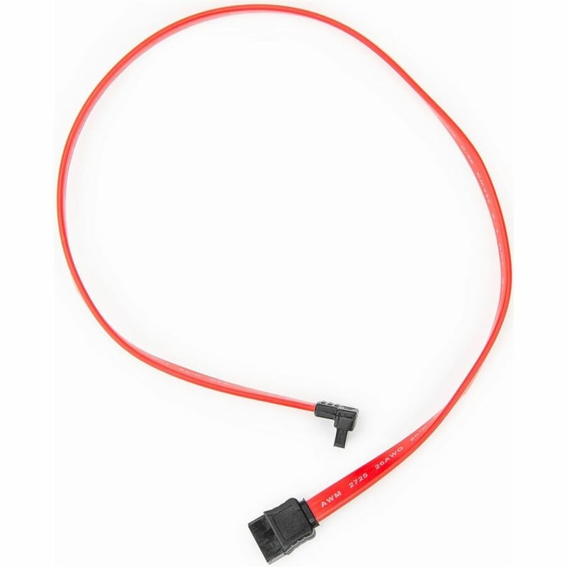 18IN (46CM) SATA TO RIGHT ANGLE SATA 3.0 6GBPS BANDWIDTH F/F- RED - Thumbnail 4