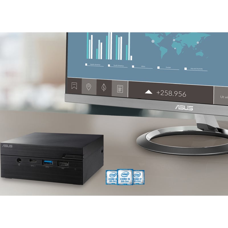 Asus miniPC PN60 PN60-BB3006MC Desktop Computer - Intel - Mini PC - Black - Thumbnail 5