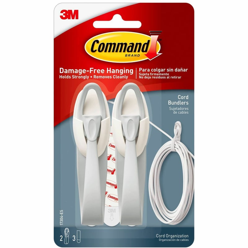 COMMAND CORD BUNDLERS - PACKAGE CONTENTS: 2 BUNDLERS, 3 STRIPS, 6 BUNDLERS, 12 S - Thumbnail 1
