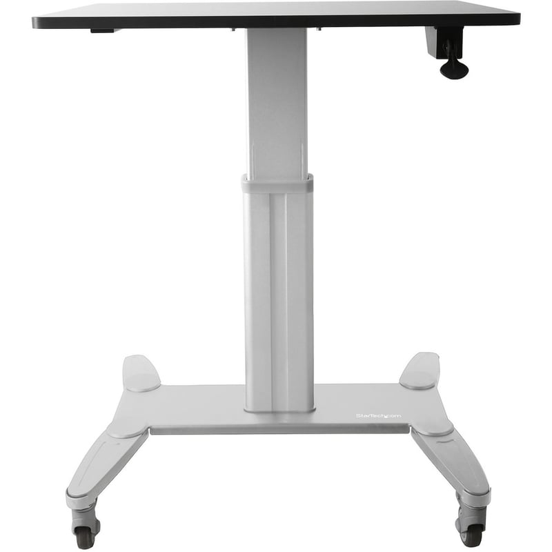 StarTech.com Mobile Standing Desk - Portable Sit-Stand Ergonomic Height Adjustable Cart on Wheels - Rolling Computer/Laptop Workstation - Thumbnail 2
