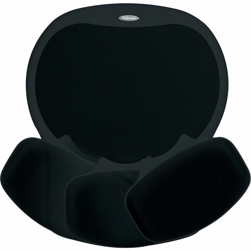 Fellowes Easy Glide Gel Wrist Rest and Mouse Pad - Black - Thumbnail 2