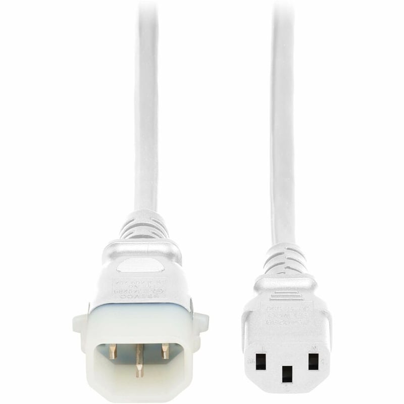 PDU POWER CORDS C13 P-LOCK C14 HEAVYDUTY 15A 250V 6FT WHITE 6 PACK - Thumbnail 2