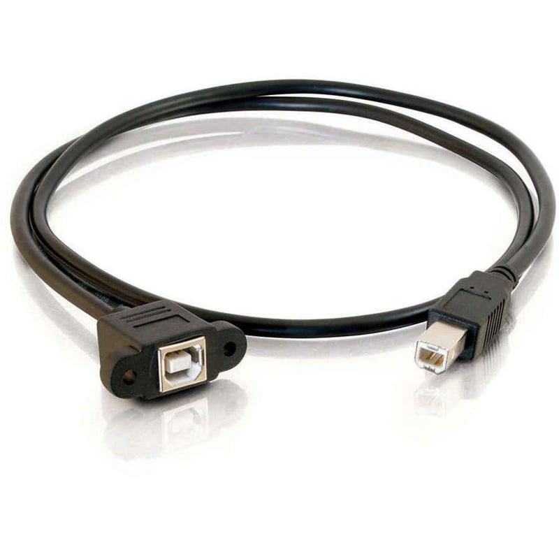 1FT USB 2.0 BF TO BM PANEL MOUNT CABLE - Thumbnail 2