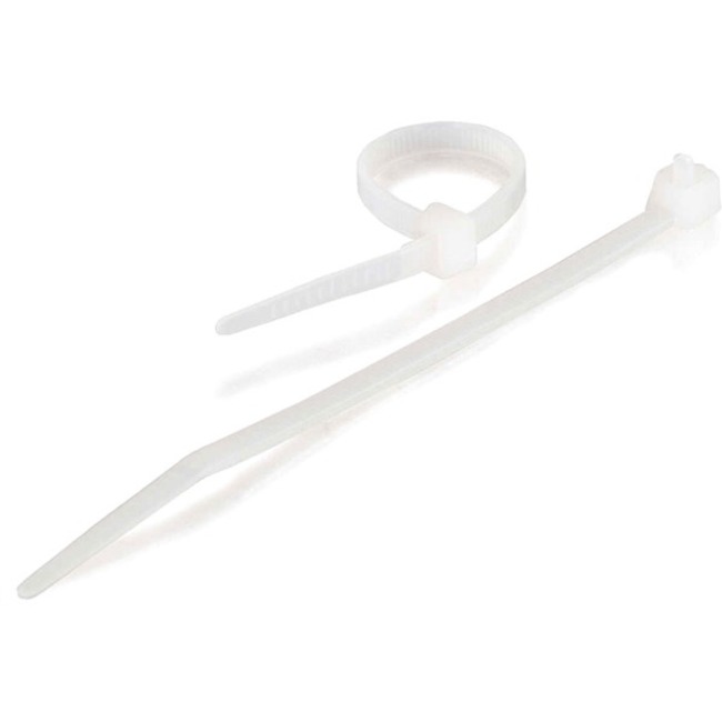 C2G 7.5in Cable Ties - White - 100pk - Thumbnail 1