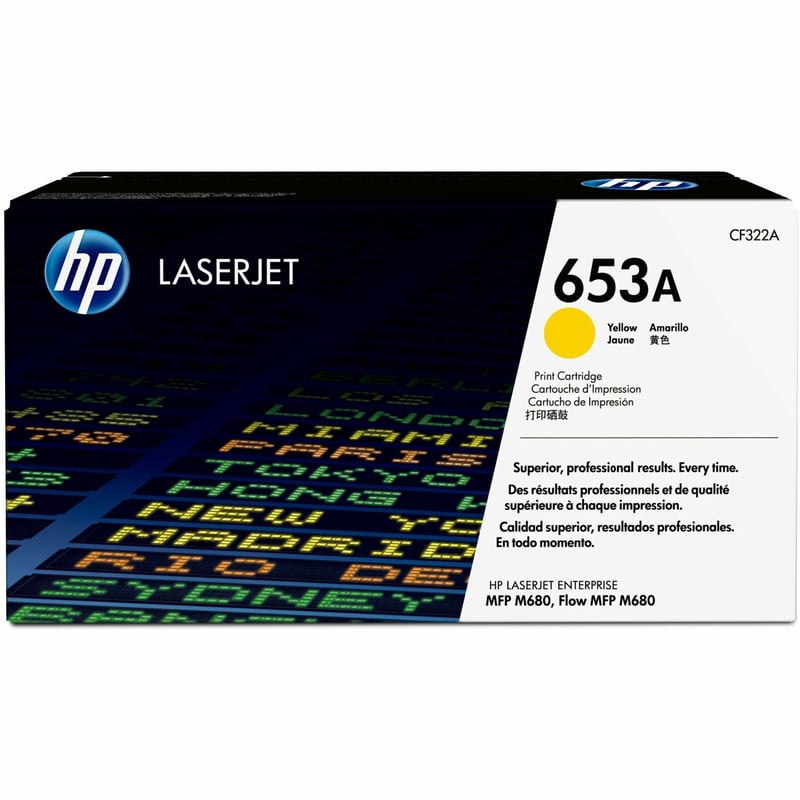 HP 653A (CF322A) Original Standard Yield Laser Toner Cartridge - Single Pack - Yellow - 1 Each - Thumbnail 1