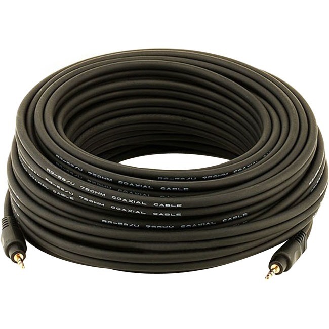 STEREO M TO STEREO M CABLE 50FT - BLACK - Thumbnail 1