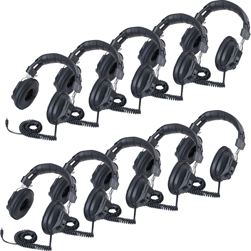 Califone 3068AV-10L Switchable Headphones Classpack - Thumbnail 1