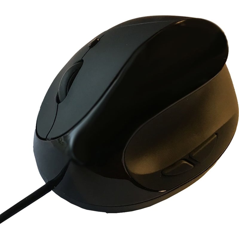 COMFI II WIRED ERGONOMIC COMPUTER MOUSE BLACK - Thumbnail 1
