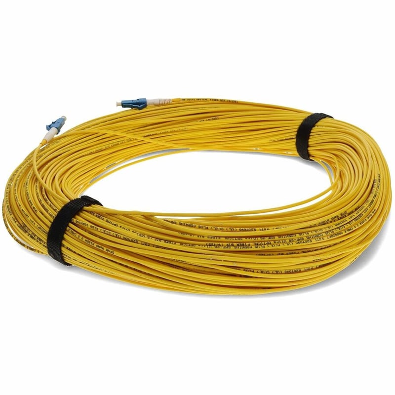 AddOn 76m LC to LC Yellow OS2 Simplex OFNR (Riser-Rated) SMF Fiber Patch Cable - Thumbnail 3
