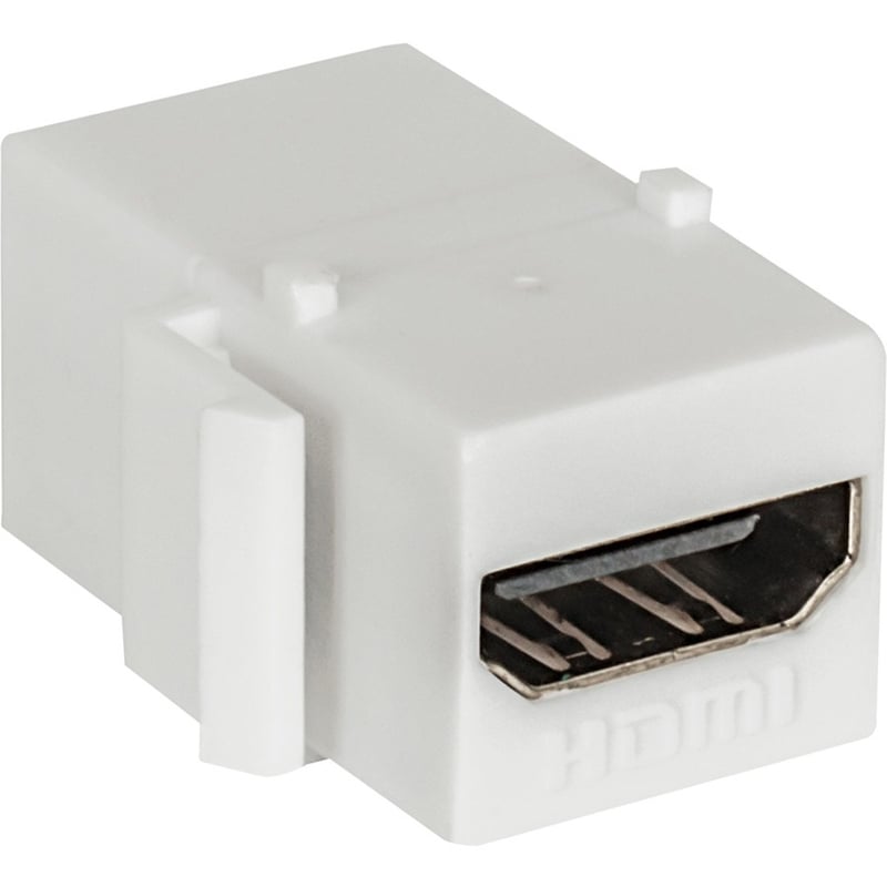 MANHATTAN HMDI INLINE COUPLER, HDMI FEMALE TO HDMI FEMALE (WHITE). SNAP-IN INSTA - Thumbnail 1