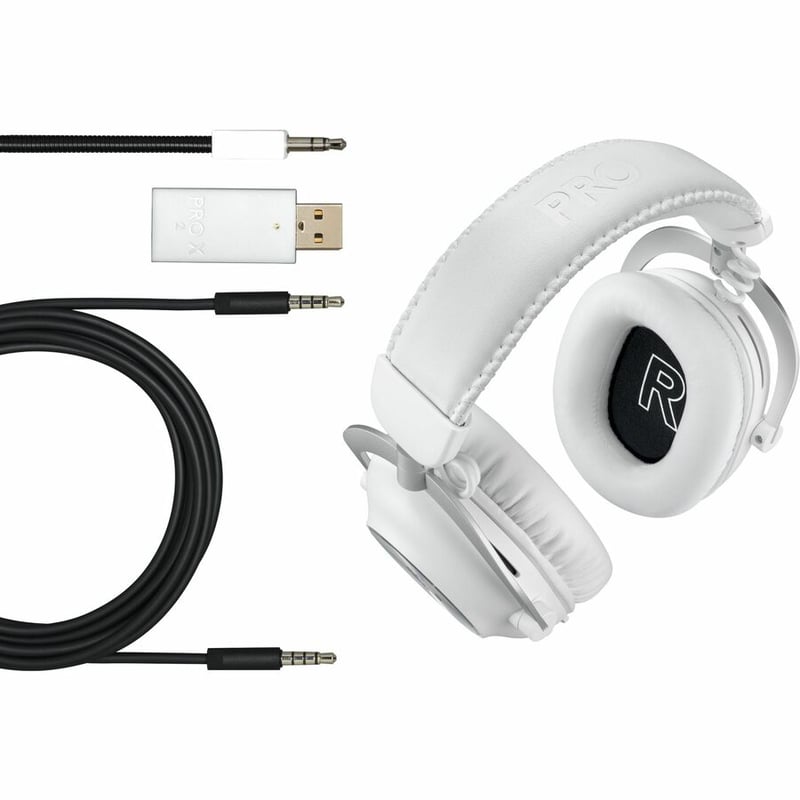 Logitech G PRO X 2 LIGHTSPEED Wireless Gaming Headset, Detachable Boom Mic, 50mm Graphene Drivers, DTS:X Headphone 2.0-7.1 Surround, Bluetooth/USB/3.5mm Aux, for PC, PS5, PS4, Nintendo Switch, White - Thumbnail 4