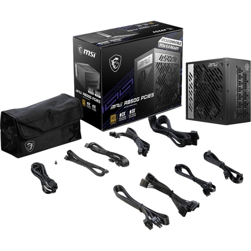 MSI MPG A850G PCIE5 850W Power Supply - Thumbnail 2
