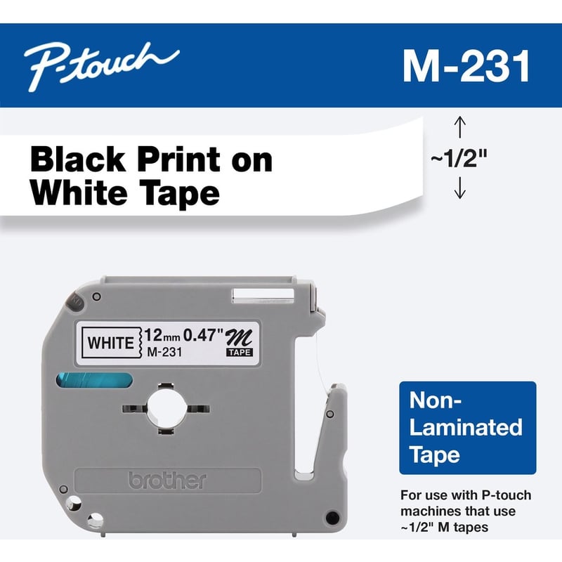 Brother P-touch Nonlaminated M Series Tape Cartridge - Thumbnail 2