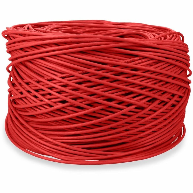 AddOn 1000ft Non-Terminated Red Cat5e UTP PVC Copper Patch Cable - Thumbnail 3