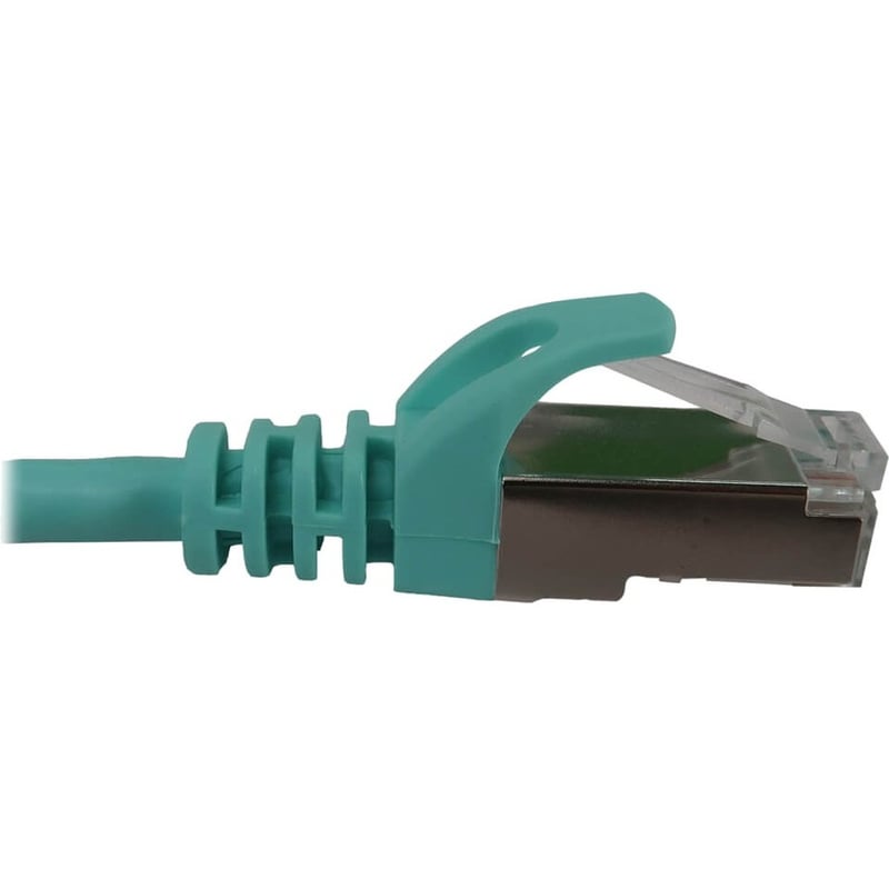 Eaton Tripp Lite Series Cat6a 10G Snagless Shielded Slim STP Ethernet Cable (RJ45 M/M), PoE, Aqua, 5 ft. (1.5 m) - Thumbnail 4