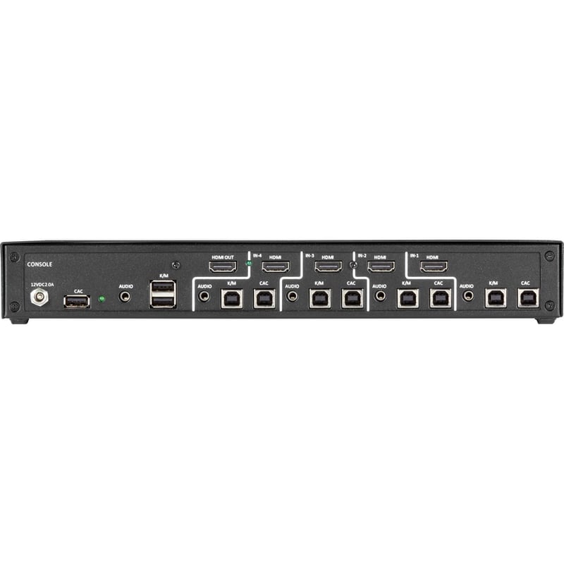 Black Box Secure NIAP 3.0 KVM Switch - Single-Head, HDMI, CAC, 4K, 4-Port - Thumbnail 5