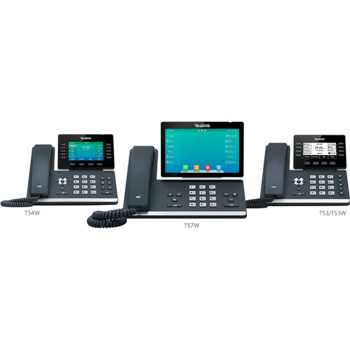 Yealink SIP-T53 IP Phone - Corded/Cordless - Corded - DECT, Bluetooth - Wall Mountable, Desktop - Classic Gray - Thumbnail 5