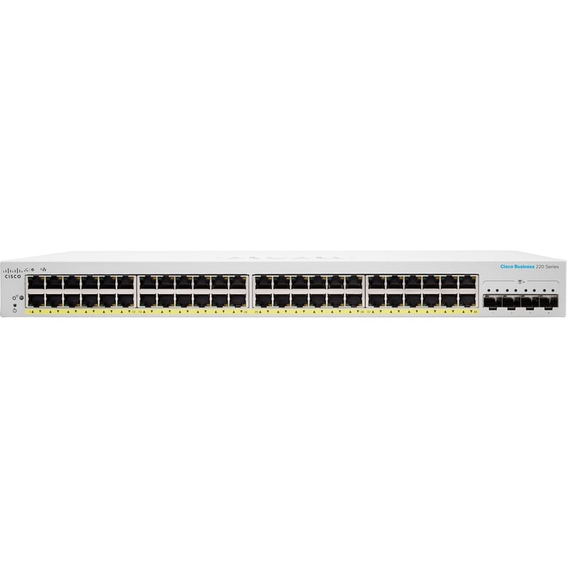 CBS220 SMART 48-PORT GE, POE, 4X10G SFP+ REMANUFACTURED - Thumbnail 3
