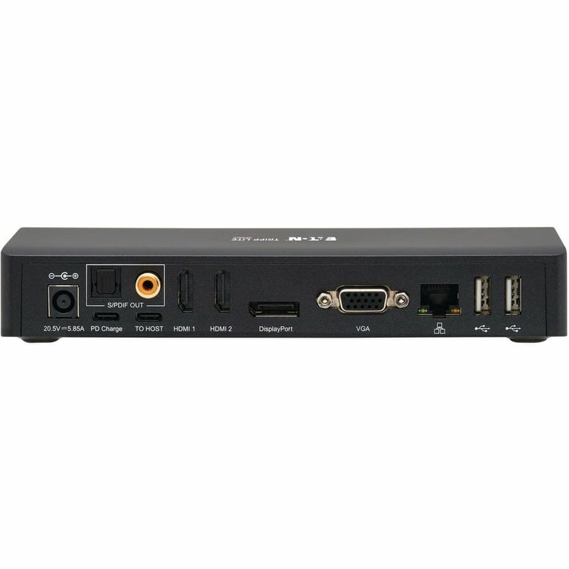 Tripp Lite by Eaton Safe-IT USB-C Dock Triple Display - 4K 60 Hz HDMI/DisplayPort VGA USB 3.2 Gen 2 USB Hub Gigabit Ethernet 100W PD Charging Antibacterial - Thumbnail 4