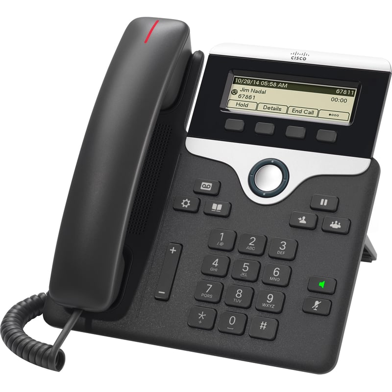 Cisco 7811 IP Phone - Refurbished - Corded - Corded - Wall Mountable, Desktop - Charcoal - Thumbnail 1