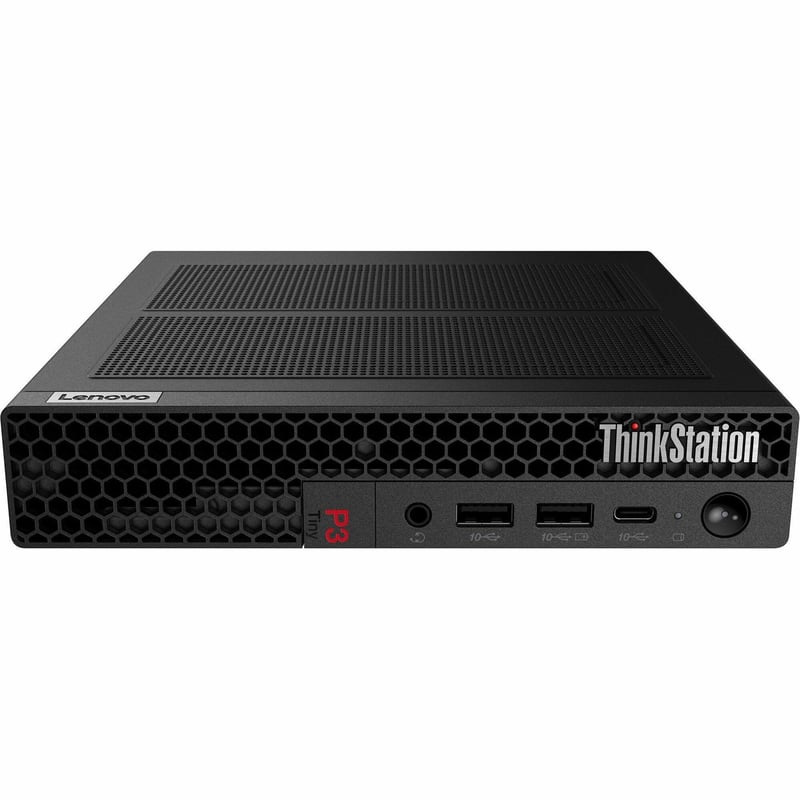 Lenovo ThinkStation P3 30H00012US Workstation - 1 x Intel Core i5 13th Gen i5-13500T - 16 GB - 512 GB SSD - Tiny - Black - Thumbnail 1