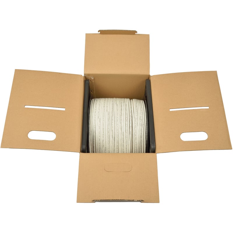 Eaton Tripp Lite Series Cat6 Gigabit Solid Core Plenum-Rated UTP CMP PVC Bulk Ethernet Cable, White, 1000 ft. (304.8 m) - Thumbnail 4