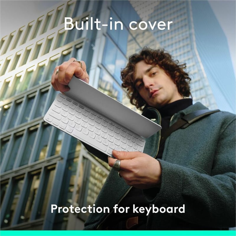 KEYS-TO-GO ULTRA-PORTABLE KEYBO WITH COVER PALE GREY UNIVERSAL - Thumbnail 3