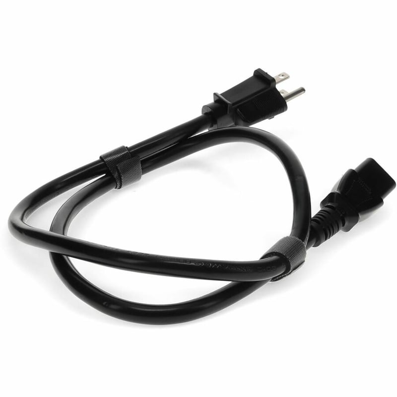 AddOn 3ft NEMA 5-15P Male to C13 Female 14AWG 100-250V at 15A Black Power Cable - Thumbnail 5