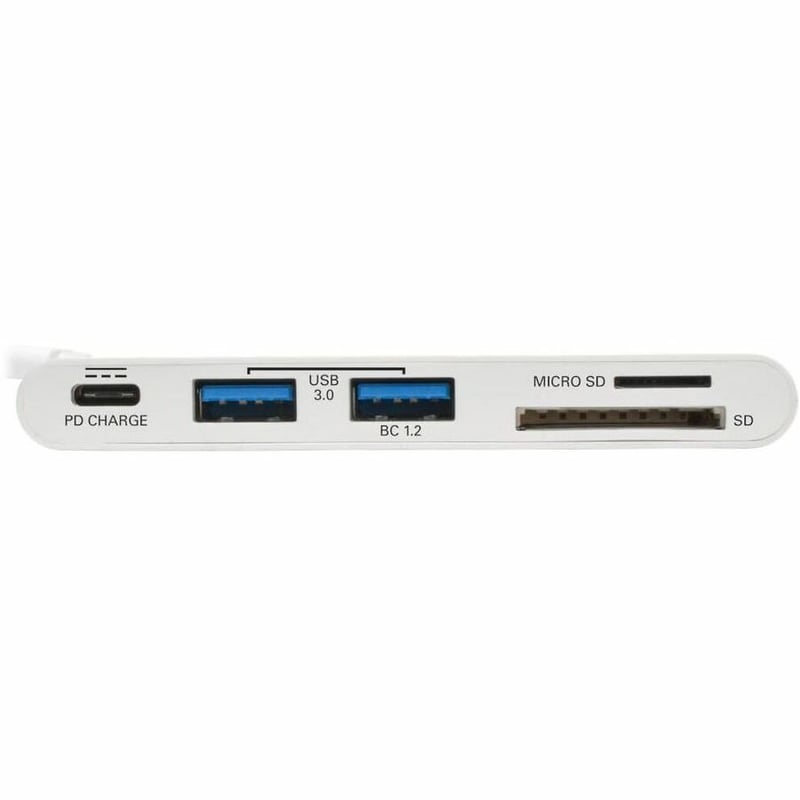 Tripp Lite by Eaton USB-C Multiport Adapter USB 3.x (5Gbps) USB-A/C Hub Ports Card Reader and 60W PD Charging White - Thumbnail 3