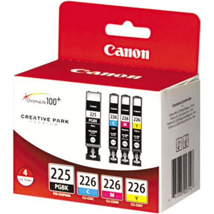 Canon 4530B008 Original Inkjet Ink Cartridge - Black, Cyan, Magenta, Yellow - 4 / Pack - Thumbnail 2