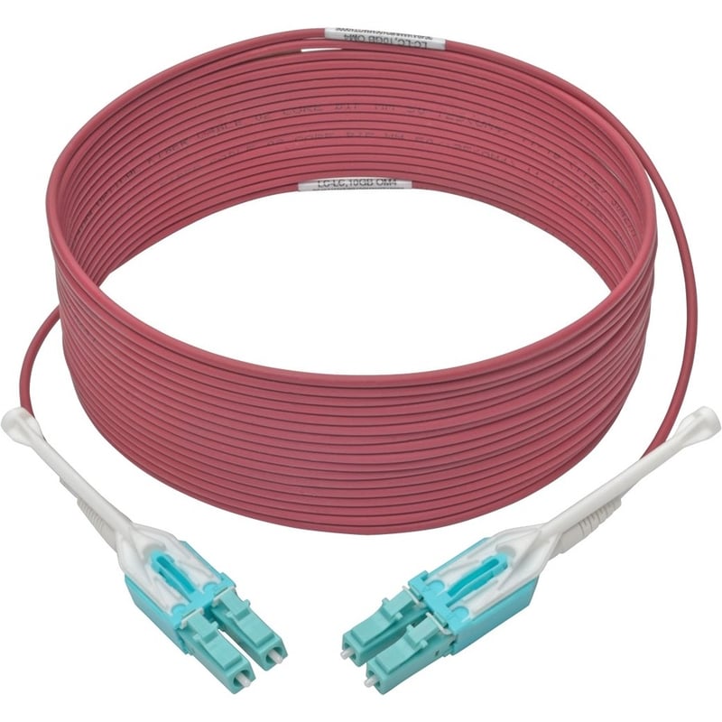 Eaton Tripp Lite Series 10G Duplex Multimode 50/125 OM4 LSZH Fiber Optic Cable (LC/LC), Push/Pull Tabs, Magenta, 6 m - Thumbnail 2