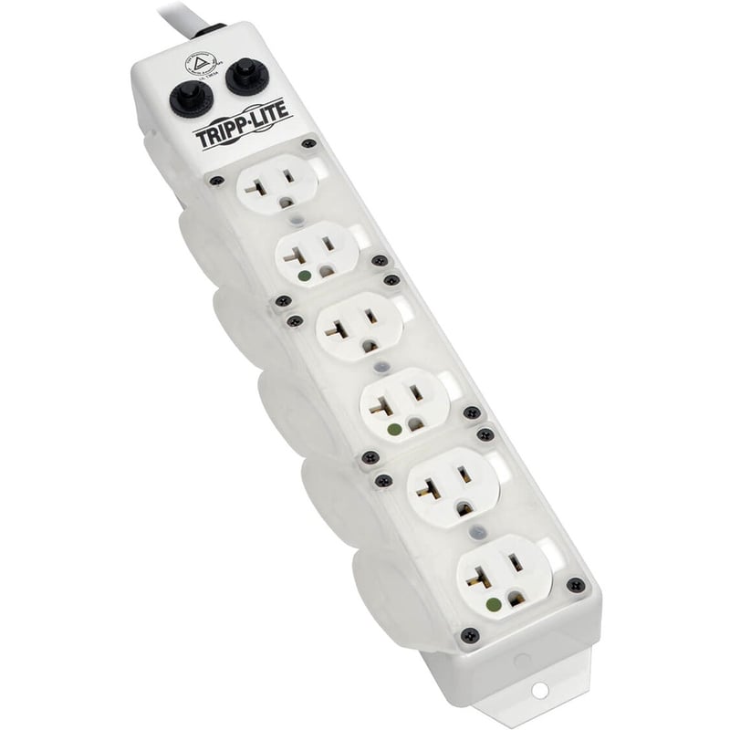 Tripp Lite by Eaton Safe-IT UL 1363A Medical-Grade Power Strip for Patient-Care Vicinity 6x 20A Hospital-Grade Outlets 15 ft. (4.57 m) Cord - Thumbnail 1