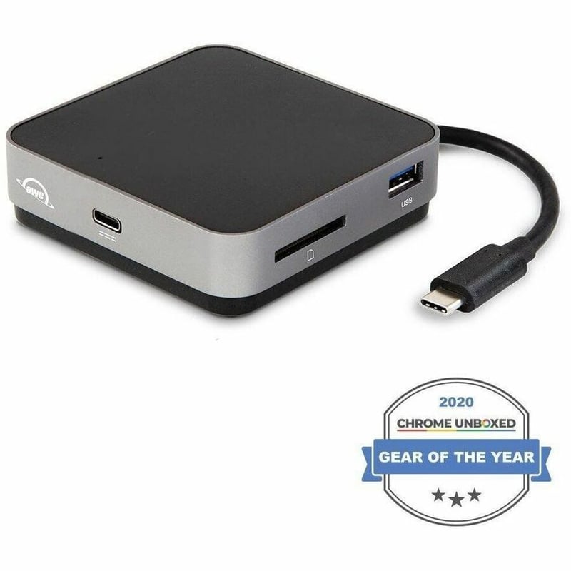 OWC USB-C TRAVEL DOCK 5-PORT PORTABLE USB-C DOCK - INTEGRATED USB-C CABLE WITH B - Thumbnail 1