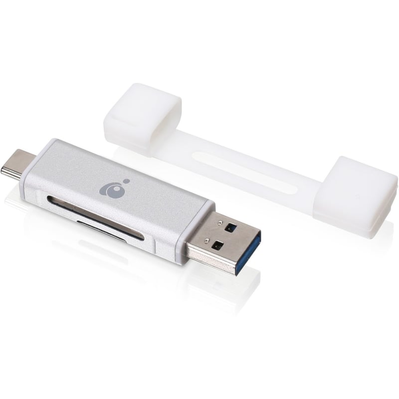 IOGEAR USB-C Duo Mobile Device Card Reader/Writer - Thumbnail 1