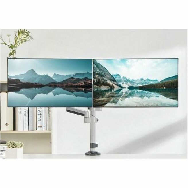 SIIG Dual Stacked Monitor Arm Desk Mount - 17" - 32" - Max Load 19.8 lbs for each arm - VESA 75/100mm - Thumbnail 3