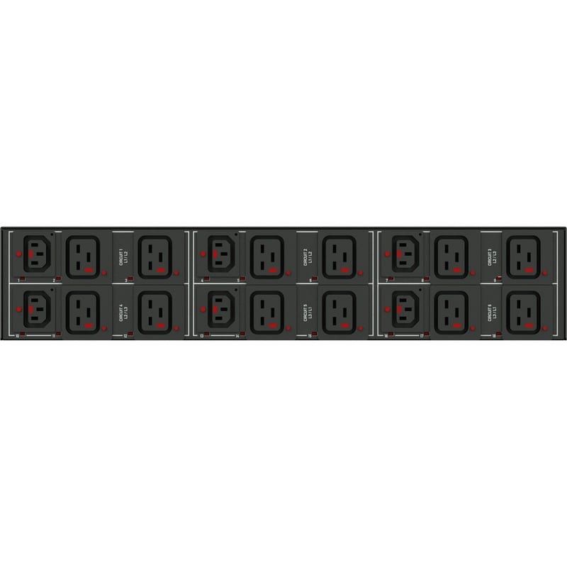 Raritan PX3-4611R-E2 (6) IEC320 C13 Locking, (12) IEC320 C19 Locking PDU - Thumbnail 3