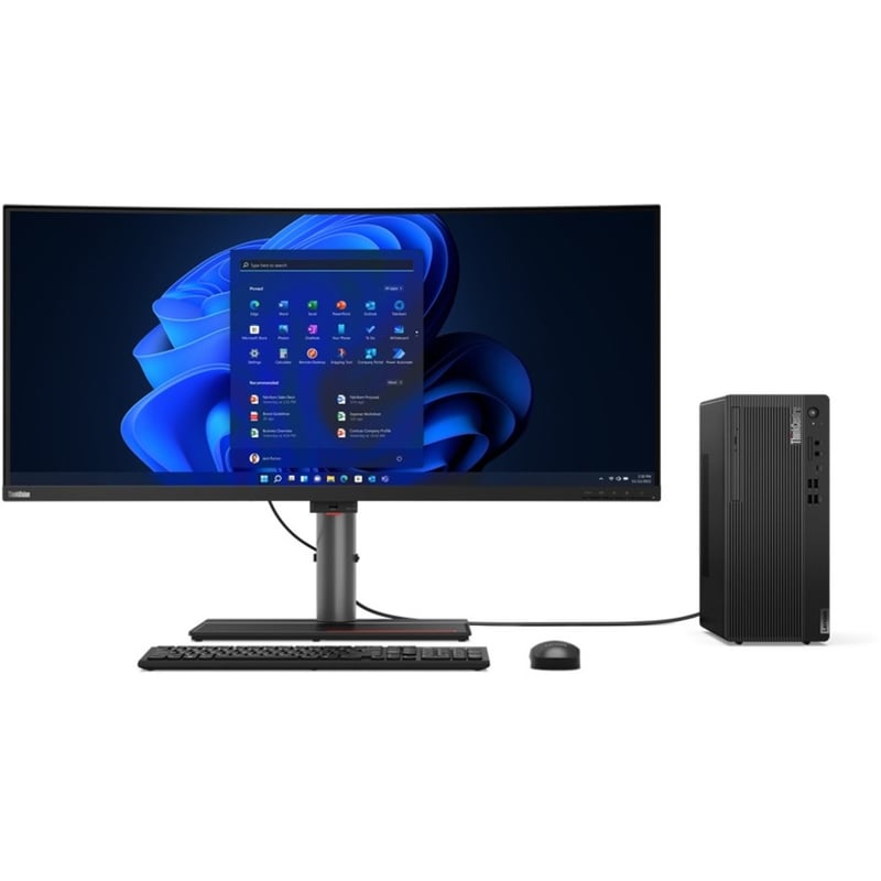 Lenovo ThinkCentre M80t Gen 3 11TE000NUS Desktop Computer - Intel Core i7 12th Gen i7-12700 - vPro Technology - 16 GB - 1 TB SSD - Tower - Black - Thumbnail 3