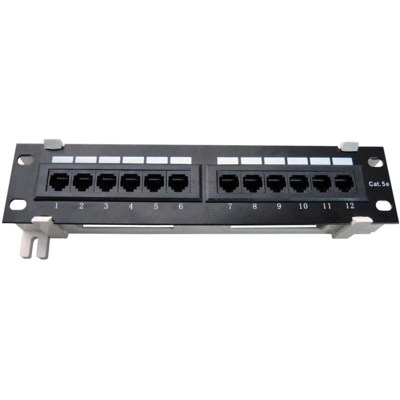 4XEM 12 Port CAT5E Wall Mount Patch Panel - Thumbnail 1